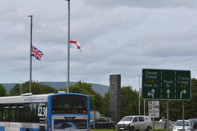 Accident blackspot: Caw Roundabout. (File picture). DER2717GS003