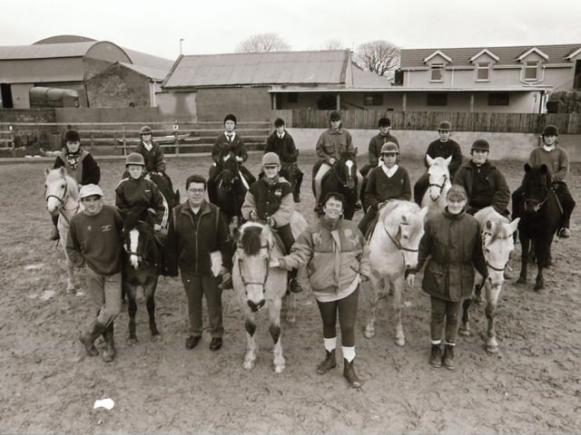St Joseph's pupils at Lenamore Stables.