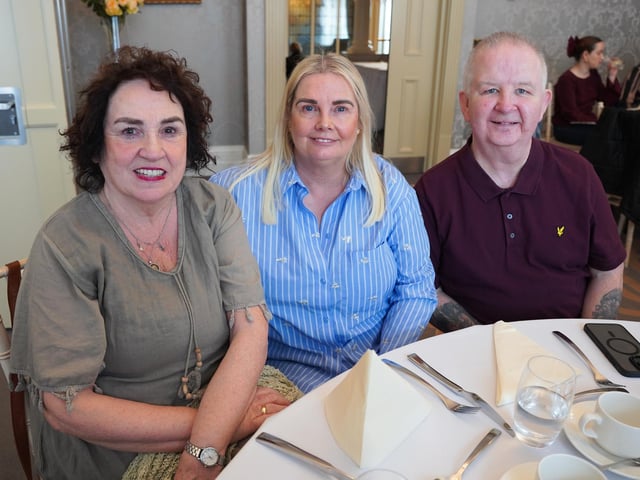 Féile’s ‘Lunch with a Laugh’ at the Bishop’s Gate Hotel was a huge success with Belfast comic Paddy ‘The Dagger’ McDonnell, leaving everyone in stitches.