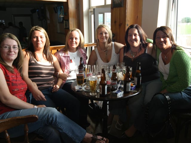 Lisa Colby out for a few drinks with friends and family.