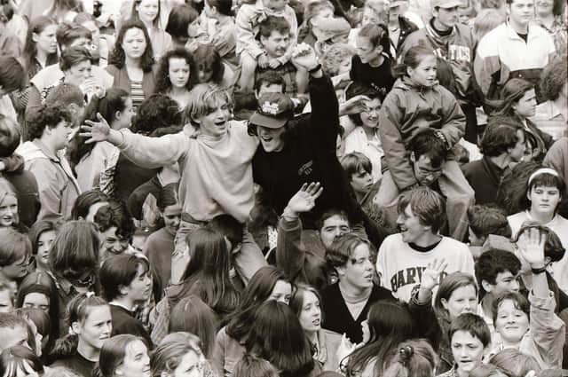 People attending the Radio 1 roadshow in Derry in 1993