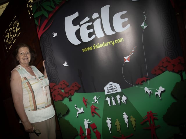 Former Mayor and local councillor Patricia Logue enjoying Sunday night's concert at St. Columb's Hall. : .