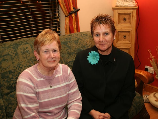 Brenda Duddy with friends and family.