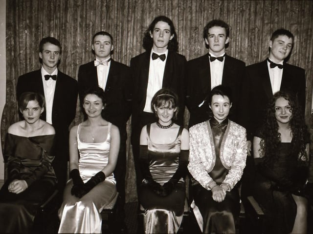 Pictured are students and guests at the Thornhill College and Carndonagh Community School formals in 1996.
