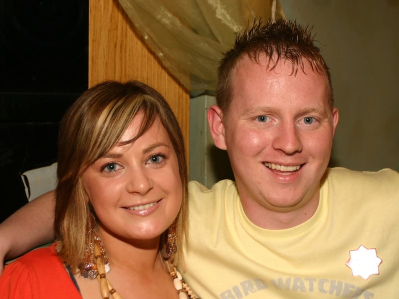Happy Birthday jointed party at the Oakgrove Left Laura McGilloway and Sean Harris 7016dd : Parties in Derry in July 2005.