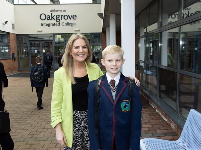 Kian McKinley and his mum Lorraine pictured on Friday last.