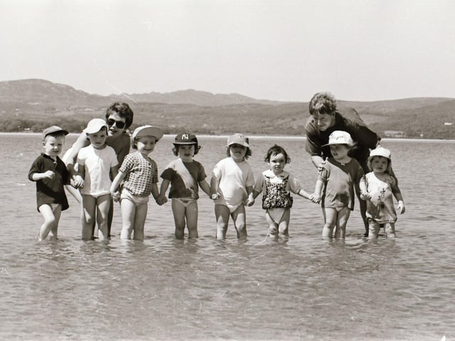 Happy wee faces at Lisfannon in June 1995