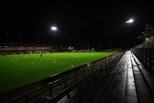 A general view of the terrace area and main stand at Celtic Park. Photo by Ben McShane/Sportsfile