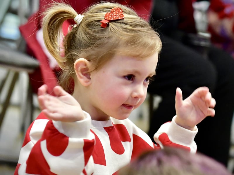 Having fun at Féile's Valentine's Day celebration.