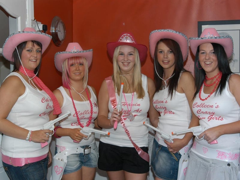Colleen Doherty's party with her 'crazy cow girls.'