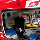 Damien Keys at the Air Ambulance NI base.
