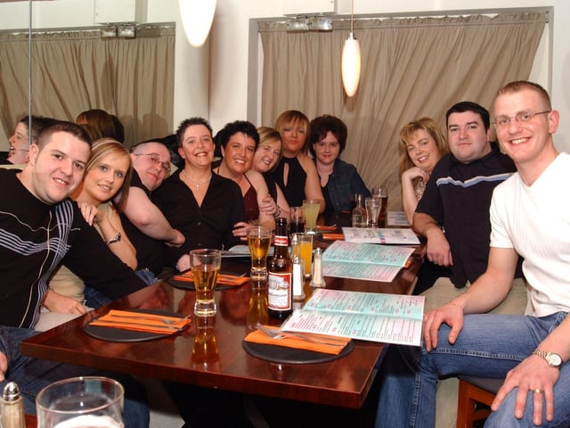 Linda Mellon (4th from left) with family and friends celebrating her 28th birthday at the Strand Restaurant. Included are, David, John Paul, Gary, Janice, Ciara , Catherine, Caroline,Amanda, Donna, Denis. (0303CG07) :.