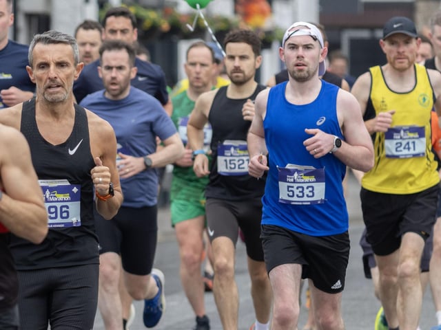Gareth Moore and Paddy Harkin among a group. (Photo: North West Newspix)