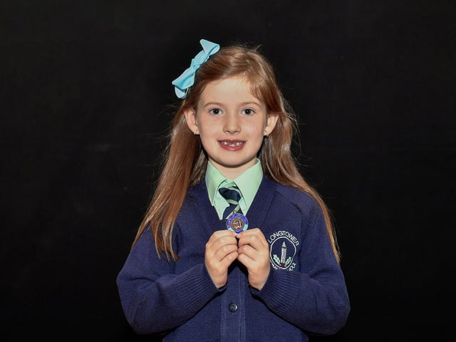 Clodagh McFadden was placed third in P2 Children’s Verse at Feis Dhoire Cholmcille. Photo: George Sweeney