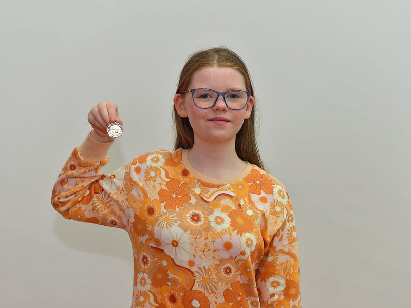 Molly McManus was awarded 1st place in Under 9 Other Instruments at the Feis Dhoire Cholmcille on Friday at the Millennium Forum. Photo: George Sweeney.  DER2315GS – 209