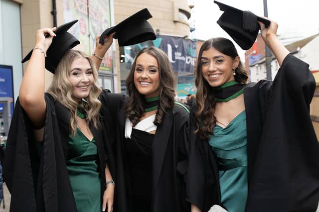 Nursing graduates Bronagh McNickel (Park), Alanagh Martin (Strabane) and Tracey Parr (Aughnacloy).