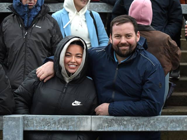 Fans in Celtic Park for the Derry v Tyrone game on Sunday. Photo: George Sweeney
