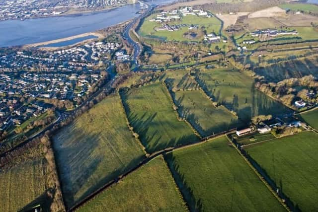 An aerial view of part of the massive Ballyoan development site where work has been underway for a number of years.