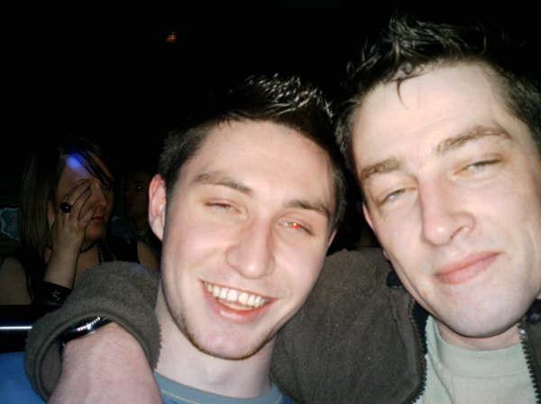 Enjoying a night out at Earth nightclub back in January 2006.