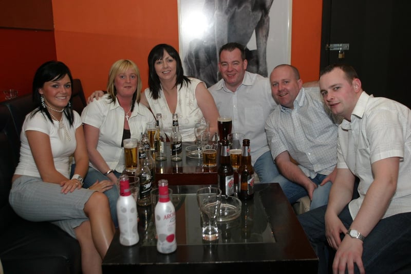 Patrons and staff at The Strand Bar in Derry back in 2004.