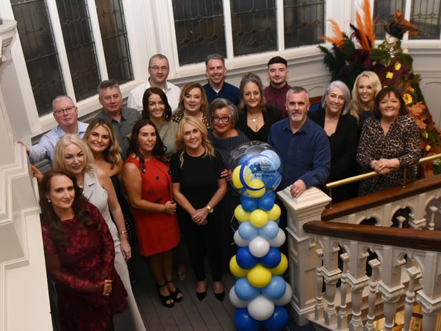 GSAP 30th ANNIVERSARY CELEBRATIONS. . . . .Greater Shantallow Area Partnership management and staff enjoying the group's 30th anniversary celebrations at the Bishop's Gate Hotel, Derry on Friday last. (Photos: Jim McCafferty Photography) : .