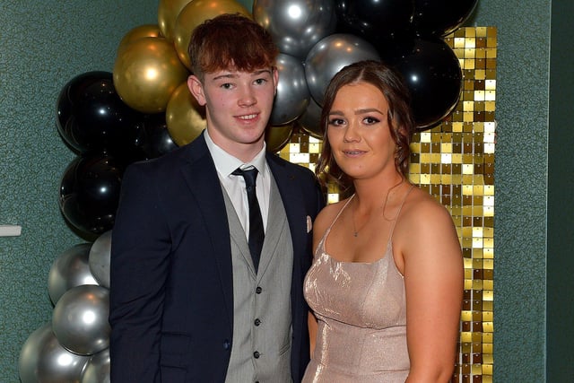 Liam McDaid and Billie Jean Lynch pictured at the Crana College Formal held in the Inshowen Gateway Hotel on Friday evening last. Photo: George Sweeney.  DER2239GS – 075 