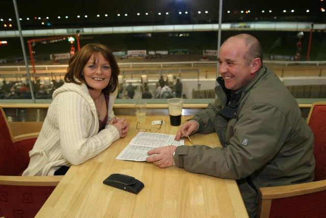 Derry and Donegal people enjoying a night at the Lifford Races in 2004.