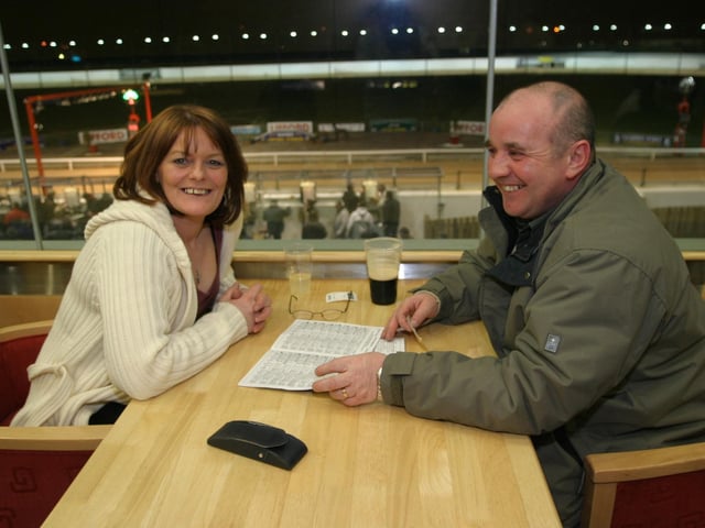Derry and Donegal people enjoying a night at the Lifford Races in 2004.