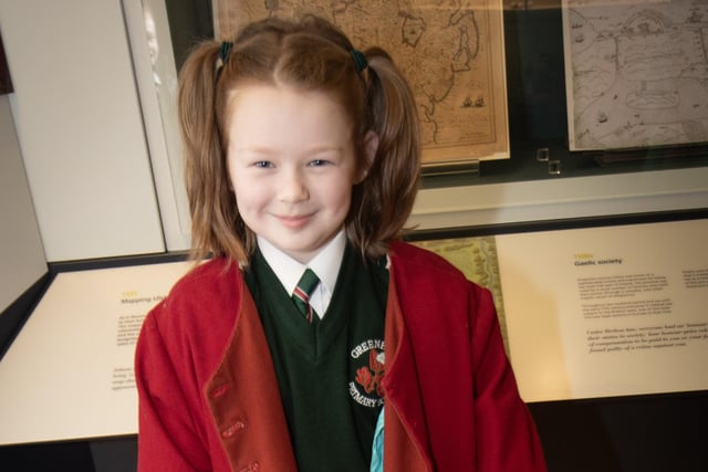 A Greenhaw Primary School pupil enjoying a visit to the Guildhall.