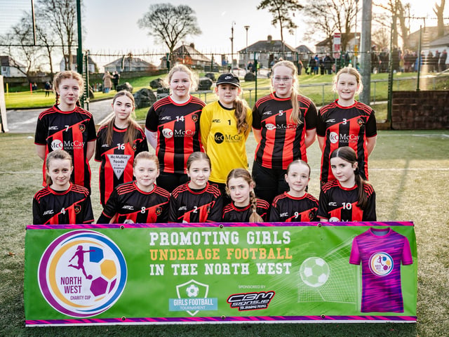 Phoenix Athletic, Shield runners-up at the inaugural North West U12 Charity Cup at Ulster University's Duncreggan Road pitches. (Photo: Rodi Jeerasoo)