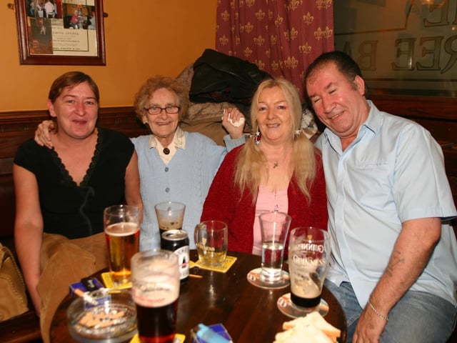 Punters enjoying some food and pints in The Beechtree Bar back in November 2004.