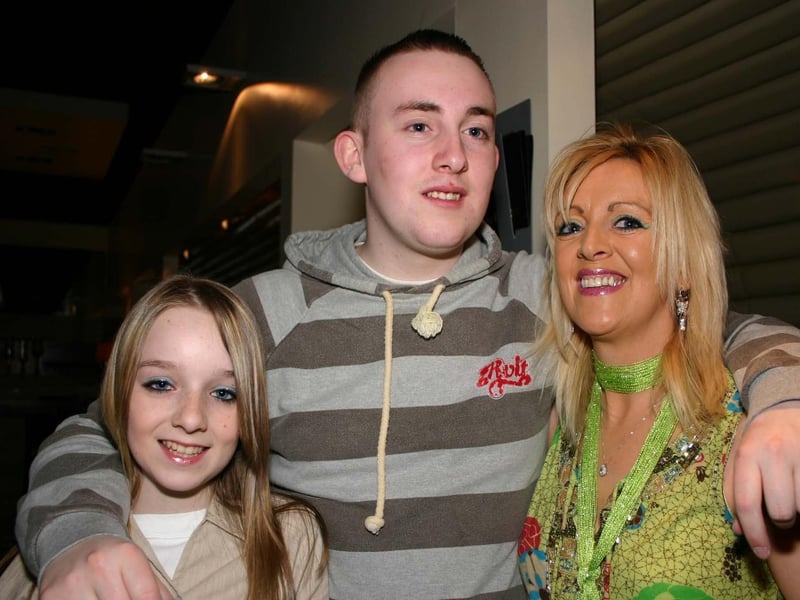 Garth Cullen pictured with his mum Caroline and sister Shannon on his 19th Birthday.3966/dd : .