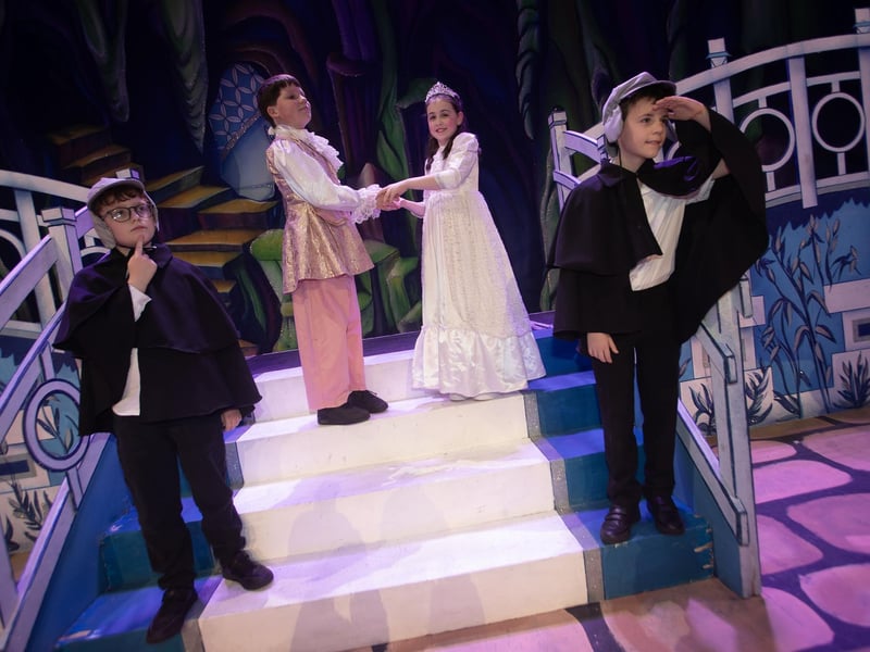 Some of the characters from Wednesday's Foyle School of Speech and Drama Christmas Show at the Millennium Forum, Derry.