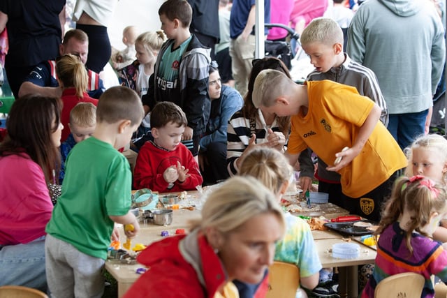 Arts and crafts during Creggan's Big Family Night Out on Monday evening.