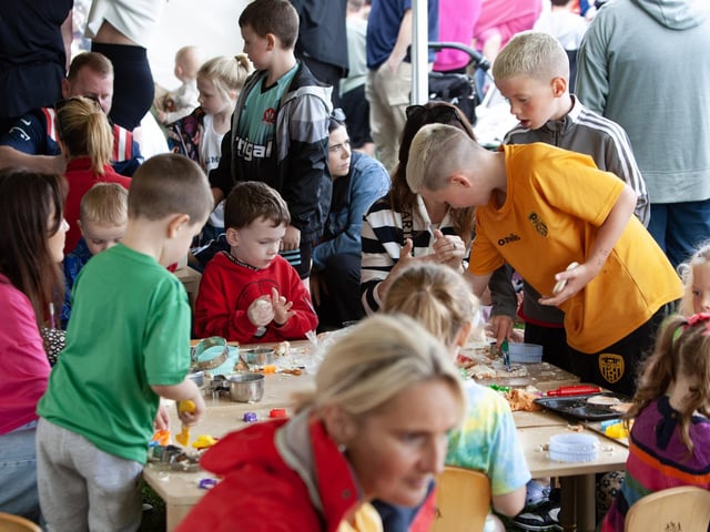 Arts and crafts during Creggan's Big Family Night Out on Monday evening.
