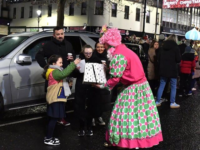 The Derry Magical Christmas procession makes its way around the city centre on Friday evening. Photo: George Sweeney