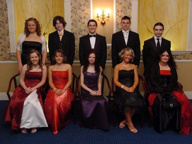 Seated from left, are, Michaela McCloskey, Caoimhe O'Neill, Caoimhe Tracey, Gemma Doherty and Alannah McLaughlin. Back from left, are Christopher Sutherland, David Killen, Sean Morrison, Barry McCloskey and David Stevenson. (1110A06)