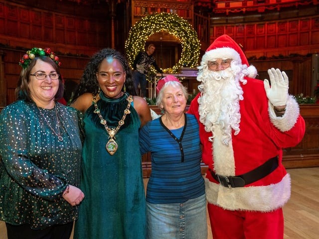 The Guildhall was the setting as the Mayor Councillor Lilian Seenoi-Barr hosted a festive tea dance. Picture Martin McKeown. 11.12.24 : .