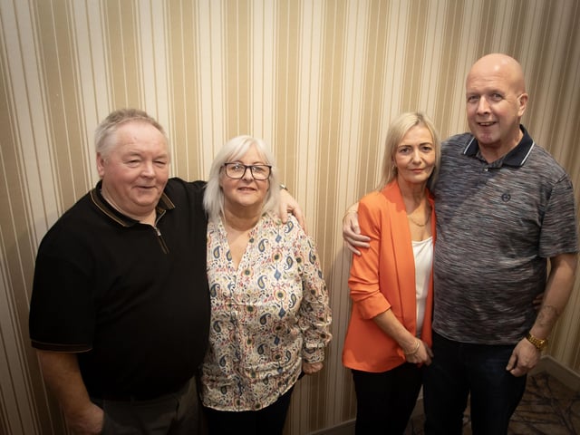 Fountain residents enjoying the Triax 60s/70s Spectacular - Ricky and Valerie and Elaine and Paul.