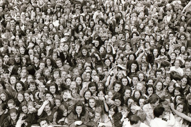 A huge crowd turned out in Guildhall Square for the Radio 1 roadshow in 1993