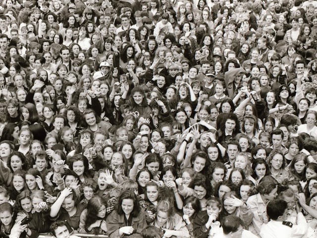 A huge crowd turned out in Guildhall Square for the Radio 1 roadshow in 1993