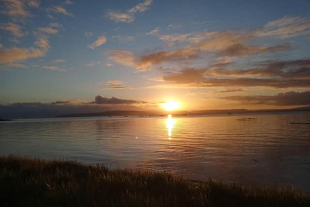 The dawning of the day over lough Foyle.