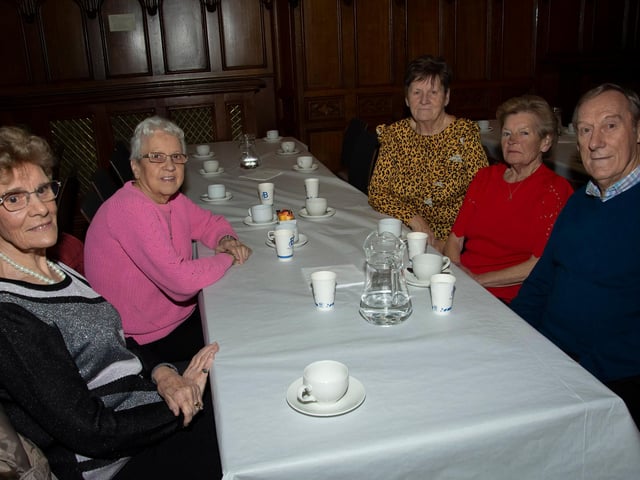 Mary Harrigan, Kathleen McMonagle, Frances McCarron, Mary Mullan and Christy McMonagle.:.