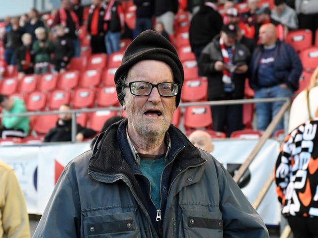 The League of Ireland's most travelled supporter Tom Simmons aka Cork Tom. Photograph: George Sweeney