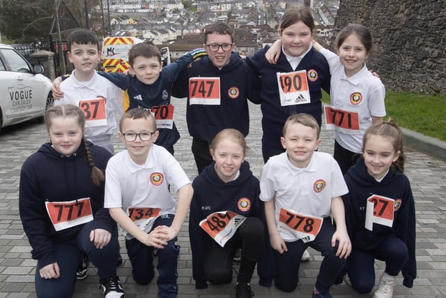 Holy Child PS who took part in Tuesday's Feile Derry 'Anthony Hegarty 1km Race'. (Photos: Jim McCafferty Photography)