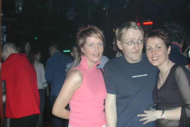 Mary Harkin, Dylan Doherty and Catherine Harkin in the Zone niteclub in Buncrana.