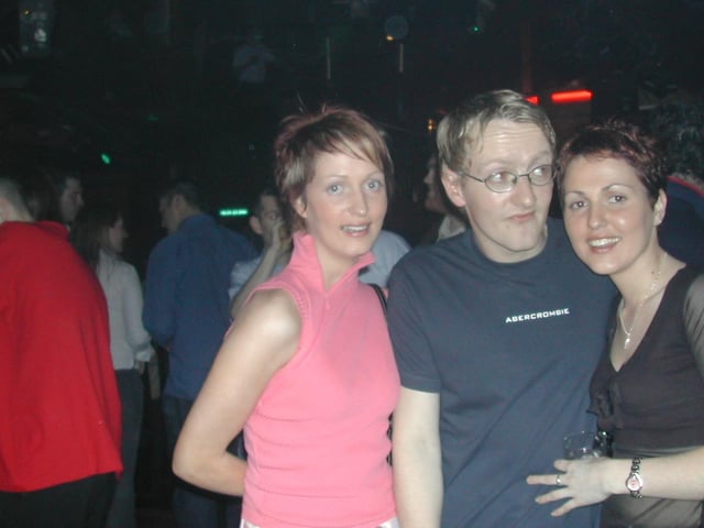 Mary Harkin, Dylan Doherty and Catherine Harkin in the Zone niteclub in Buncrana.