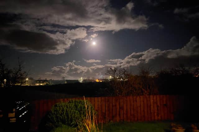 Winter moon over Carndonagh, Donegal.