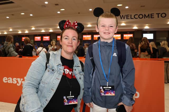 Charlene Grimes and son Oisin Maguire (9) from Derry.