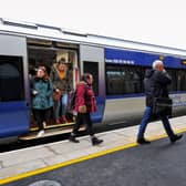 Passengers disembark from the Belfast to Derry train at the Translink North West Transport Hub at the Waterside Station. (File picture) DER4319GS - 025